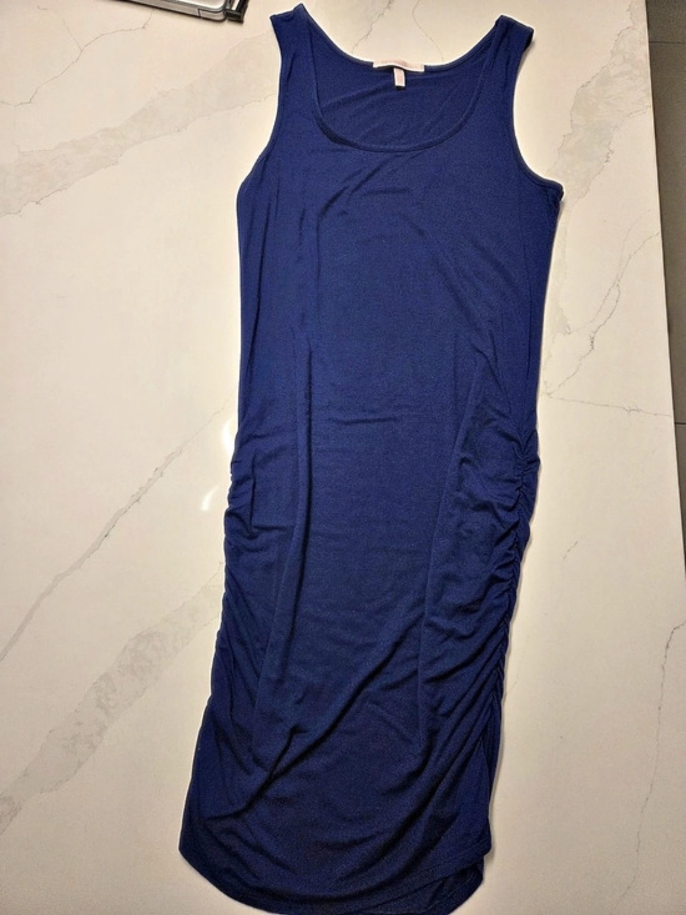Victoria's Secret Ruched Midi Dress in Blue Size Medium